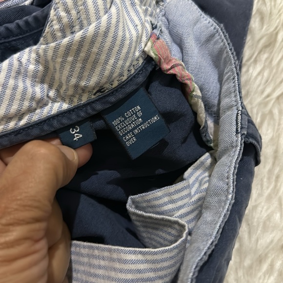 Ralph Lauren blue embroidered NY baseball distressed shorts size 34 - Picture 4 of 5